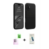 MARSİLYAN™- iPhone 16 Plus Kılıf Kozmos Yansıma Özel Seri - Şeffaf Pasifik Cam Ekran Koruyucu + Raze Metal Kamera Lens - PE