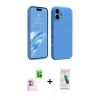 MARSİLYAN™- iPhone 16 Plus Kılıf Kozmos Yansıma Özel Seri - Şeffaf Pasifik Cam Ekran Koruyucu + Raze Metal Kamera Lens - PE