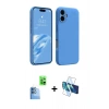 MARSİLYAN™- iPhone 16 Plus Kılıf Kozmos Yansıma Özel Seri - Siyah 3D Antistatik Cam Ekran Koruyucu + Raze Metal Kamera Lens - LT