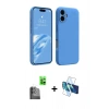 MARSİLYAN™- iPhone 16 Plus Kılıf Kozmos Yansıma Özel Seri - Siyah 3D Antistatik Cam Ekran Koruyucu + Raze Metal Kamera Lens - SH