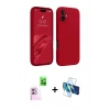MARSİLYAN™- iPhone 16 Plus Kılıf Kozmos Yansıma Özel Seri - Siyah 3D Antistatik Cam Ekran Koruyucu + Raze Metal Kamera Lens - PE
