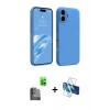MARSİLYAN™- iPhone 16 Plus Kılıf Kozmos Yansıma Özel Seri - Siyah 3D Antistatik Seramik Nano Ekran Koruyucu + Raze Metal Kamera Lens - SH