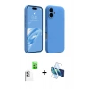 MARSİLYAN™- iPhone 16 Plus Kılıf Kozmos Yansıma Özel Seri - Siyah 3D Antistatik Seramik Nano Ekran Koruyucu + Raze Metal Kamera Lens - BZ