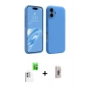 MARSİLYAN™- iPhone 16 Plus Kılıf Kozmos Yansıma Özel Seri - Siyah Bilvis 3D Cam Ekran Koruyucu + Raze Metal Kamera Lens - BZ
