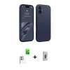MARSİLYAN™- iPhone 16 Plus Kılıf Kozmos Yansıma Özel Seri - Siyah Bilvis 3D Cam Ekran Koruyucu + Raze Metal Kamera Lens - BZ