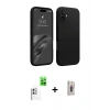MARSİLYAN™- iPhone 16 Plus Kılıf Kozmos Yansıma Özel Seri - Siyah Bilvis 3D Cam Ekran Koruyucu + Raze Metal Kamera Lens - BZ
