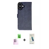 MARSİLYAN™- iPhone 16 Plus Kılıf Siluet Işık Serisi - Şeffaf Pasifik Cam Ekran Koruyucu + Raze Metal Kamera Lens - PE