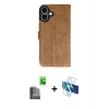 MARSİLYAN™- iPhone 16 Plus Kılıf Siluet Işık Serisi - Siyah 3D Antistatik Cam Ekran Koruyucu + Raze Metal Kamera Lens - SH