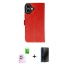MARSİLYAN™- iPhone 16 Plus Kılıf Siluet Işık Serisi - Siyah 3D Antistatik Hayalet Cam Ekran Koruyucu + Raze Metal Kamera Lens - PE