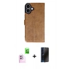MARSİLYAN™- iPhone 16 Plus Kılıf Siluet Işık Serisi - Siyah 3D Antistatik Hayalet Cam Ekran Koruyucu + Raze Metal Kamera Lens - PE