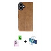 MARSİLYAN™- iPhone 16 Plus Kılıf Siluet Işık Serisi - Siyah 3D Antistatik Seramik Nano Ekran Koruyucu + Raze Metal Kamera Lens - PE