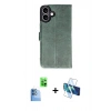 MARSİLYAN™- iPhone 16 Plus Kılıf Siluet Işık Serisi - Siyah 3D Antistatik Seramik Nano Ekran Koruyucu + Raze Metal Kamera Lens - LT