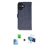 MARSİLYAN™- iPhone 16 Plus Kılıf Siluet Işık Serisi - Siyah 3D Antistatik Seramik Nano Ekran Koruyucu + Raze Metal Kamera Lens - LT