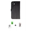 MARSİLYAN™- iPhone 16 Plus Kılıf Siluet Işık Serisi - Siyah Bilvis 3D Cam Ekran Koruyucu + Raze Metal Kamera Lens - BZ