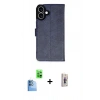 MARSİLYAN™- iPhone 16 Plus Kılıf Siluet Işık Serisi - Siyah Bilvis 3D Cam Ekran Koruyucu + Raze Metal Kamera Lens - LT