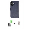 MARSİLYAN™- iPhone 16 Plus Kılıf Siluet Işık Serisi - Siyah Bilvis 3D Cam Ekran Koruyucu + Raze Metal Kamera Lens - SH
