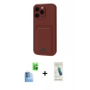 MARSİLYAN™- iPhone 16 Plus Kılıf Vadi Çizgi Prime - Şeffaf Pasifik Cam Ekran Koruyucu + Raze Metal Kamera Lens - LT