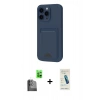 MARSİLYAN™- iPhone 16 Plus Kılıf Vadi Çizgi Prime - Şeffaf Pasifik Cam Ekran Koruyucu + Raze Metal Kamera Lens - SH