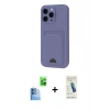 MARSİLYAN™- iPhone 16 Plus Kılıf Vadi Çizgi Prime - Şeffaf Pasifik Cam Ekran Koruyucu + Raze Metal Kamera Lens - LT