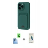 MARSİLYAN™- iPhone 16 Plus Kılıf Vadi Çizgi Prime - Şeffaf Pasifik Cam Ekran Koruyucu + Raze Metal Kamera Lens - LT