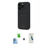 MARSİLYAN™- iPhone 16 Plus Kılıf Vadi Çizgi Prime - Şeffaf Pasifik Cam Ekran Koruyucu + Raze Metal Kamera Lens - LT