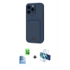 MARSİLYAN™- iPhone 16 Plus Kılıf Vadi Çizgi Prime - Siyah 3D Antistatik Seramik Nano Ekran Koruyucu + Raze Metal Kamera Lens - LT