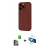 MARSİLYAN™- iPhone 16 Plus Kılıf Vadi Çizgi Prime - Siyah 3D Antistatik Seramik Nano Ekran Koruyucu + Raze Metal Kamera Lens - SH