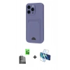 MARSİLYAN™- iPhone 16 Plus Kılıf Vadi Çizgi Prime - Siyah 3D Antistatik Seramik Nano Ekran Koruyucu + Raze Metal Kamera Lens - SH