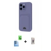 MARSİLYAN™- iPhone 16 Plus Kılıf Vadi Çizgi Prime - Siyah Bilvis 3D Cam Ekran Koruyucu + Raze Metal Kamera Lens - LT