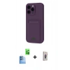 MARSİLYAN™- iPhone 16 Plus Kılıf Vadi Çizgi Prime - Siyah Bilvis 3D Cam Ekran Koruyucu + Raze Metal Kamera Lens - LT