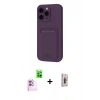 MARSİLYAN™- iPhone 16 Plus Kılıf Vadi Çizgi Prime - Siyah Bilvis 3D Cam Ekran Koruyucu + Raze Metal Kamera Lens - PE