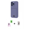 MARSİLYAN™- iPhone 16 Plus Kılıf Vadi Çizgi Prime - Siyah Bilvis 3D Cam Ekran Koruyucu + Raze Metal Kamera Lens - PE