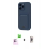 MARSİLYAN™- iPhone 16 Plus Kılıf Vadi Çizgi Prime - Siyah Bilvis 3D Cam Ekran Koruyucu + Raze Metal Kamera Lens - PE