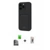MARSİLYAN™- iPhone 16 Plus Kılıf Vadi Çizgi Prime - Siyah Bilvis 3D Cam Ekran Koruyucu + Raze Metal Kamera Lens - SH
