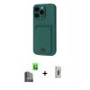 MARSİLYAN™- iPhone 16 Plus Kılıf Vadi Çizgi Prime - Siyah Bilvis 3D Cam Ekran Koruyucu + Raze Metal Kamera Lens - SH