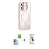 MARSİLYAN™- iPhone 16 Plus Kılıf Yadigar Asil Koleksiyonu - Şeffaf Pasifik Cam Ekran Koruyucu + Raze Metal Kamera Lens - LT