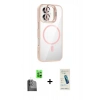 MARSİLYAN™- iPhone 16 Plus Kılıf Yadigar Asil Koleksiyonu - Şeffaf Pasifik Cam Ekran Koruyucu + Raze Metal Kamera Lens - SH