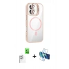 MARSİLYAN™- iPhone 16 Plus Kılıf Yadigar Asil Koleksiyonu - Siyah 3D Antistatik Cam Ekran Koruyucu + Raze Metal Kamera Lens - BZ