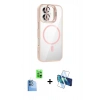 MARSİLYAN™- iPhone 16 Plus Kılıf Yadigar Asil Koleksiyonu - Siyah 3D Antistatik Cam Ekran Koruyucu + Raze Metal Kamera Lens - LT