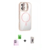 MARSİLYAN™- iPhone 16 Plus Kılıf Yadigar Asil Koleksiyonu - Siyah Bilvis 3D Cam Ekran Koruyucu + Raze Metal Kamera Lens - PE