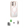 MARSİLYAN™- iPhone 16 Plus Kılıf Yadigar Asil Koleksiyonu - Siyah Bilvis 3D Cam Ekran Koruyucu + Raze Metal Kamera Lens - SH