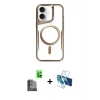 MARSİLYAN™- iPhone 16 Plus Kılıf Yadigar Klasik Özel Seri - Siyah 3D Antistatik Seramik Nano Ekran Koruyucu + Raze Metal Kamera Lens - SH