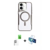 MARSİLYAN™- iPhone 16 Plus Kılıf Yadigar Klasik Özel Seri - Siyah 3D Antistatik Seramik Nano Ekran Koruyucu + Raze Metal Kamera Lens - BZ