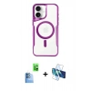 MARSİLYAN™- iPhone 16 Plus Kılıf Yadigar Klasik Özel Seri - Siyah 3D Antistatik Seramik Nano Ekran Koruyucu + Raze Metal Kamera Lens - LT