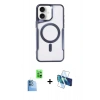 MARSİLYAN™- iPhone 16 Plus Kılıf Yadigar Klasik Özel Seri - Siyah 3D Antistatik Seramik Nano Ekran Koruyucu + Raze Metal Kamera Lens - LT