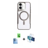 MARSİLYAN™- iPhone 16 Plus Kılıf Yadigar Klasik Özel Seri - Siyah 3D Antistatik Seramik Nano Ekran Koruyucu + Raze Metal Kamera Lens - LT