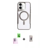 MARSİLYAN™- iPhone 16 Plus Kılıf Yadigar Klasik Özel Seri - Siyah Bilvis 3D Cam Ekran Koruyucu + Raze Metal Kamera Lens - PE