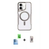 MARSİLYAN™- iPhone 16 Plus Kılıf Yadigar Klasik Özel Seri - Siyah Bilvis 3D Cam Ekran Koruyucu + Raze Metal Kamera Lens - LT