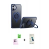 MARSİLYAN™- iPhone 16 Plus Kılıf Zirve Çizgi Prime - Şeffaf Pasifik Cam Ekran Koruyucu + Raze Metal Kamera Lens - PE