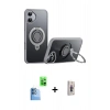 MARSİLYAN™- iPhone 16 Plus Kılıf Zirve Çizgi Prime - Siyah Bilvis 3D Cam Ekran Koruyucu + Raze Metal Kamera Lens - LT